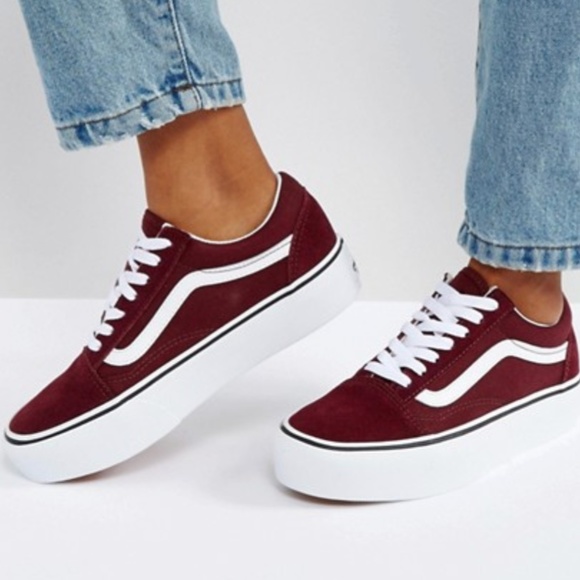 red platform vans